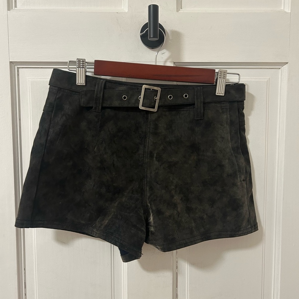Free People High Waist Black Shorts